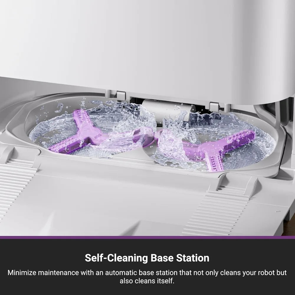 Robot Vacuum and Mop with Self Emptying Base with Anti Tangle AI Obstacle Avoidance