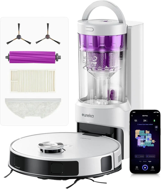Robot Vacuum and Mop Combo, Robot Vacuum Cleaner with Bagless/Self Emptying Station,