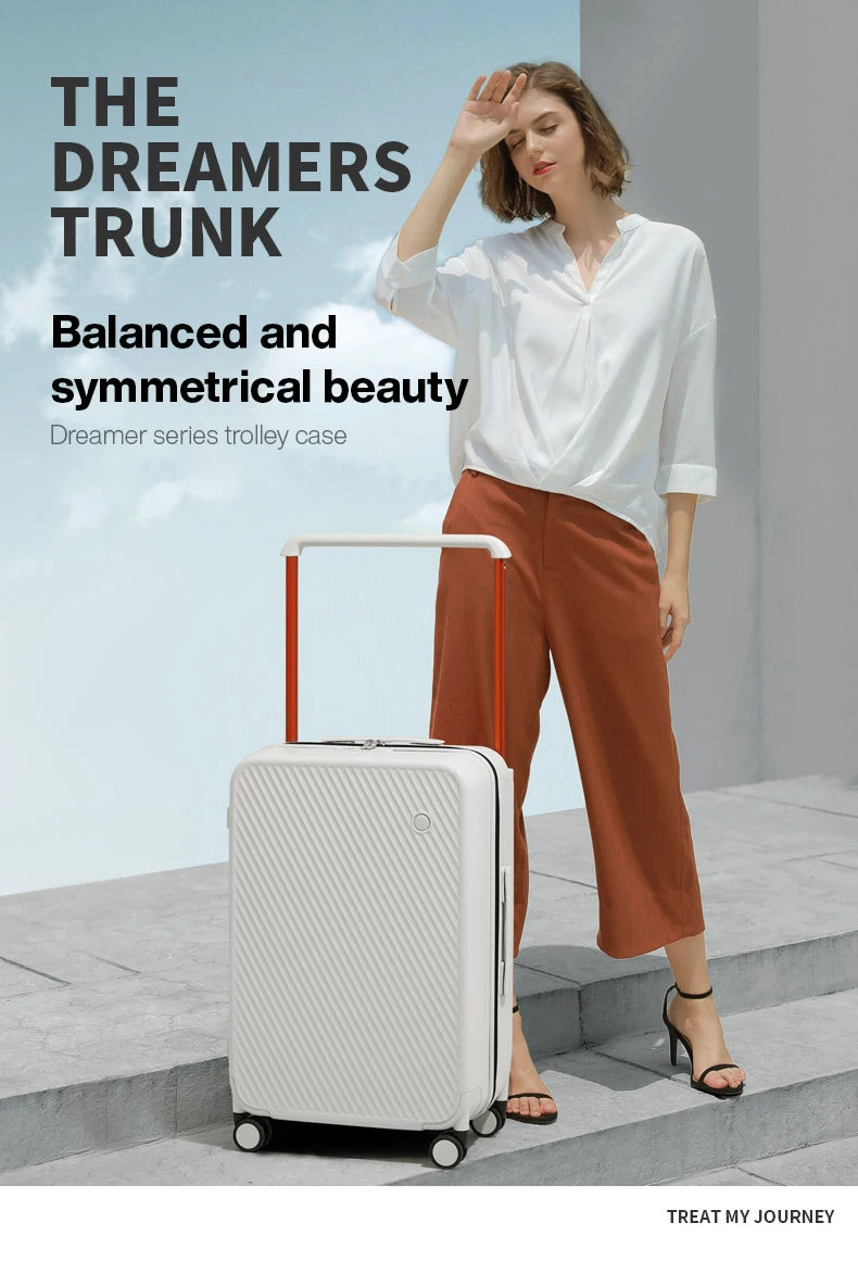 Gorgeous Wide Handle Suitcase 24" Travel Luggage Rolling Wheels Women Men 20" Carry On Cabin Hardside Patent Design M9276