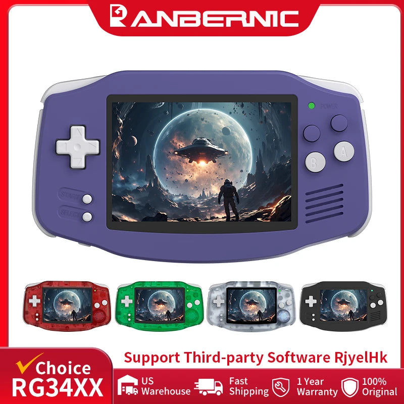 ANBERNIC RG34XX Retro Handheld Game Console 64-bit Video Gaming Player