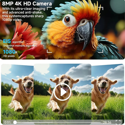 AI Smart Video Glasses, with 8-megapixel camera, supporting 4K HD video recording, wireless calling and music