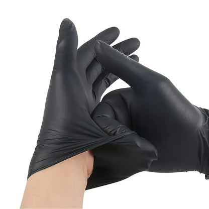 20/50/100PCS Black Durable Disposable Nitrile Gloves
