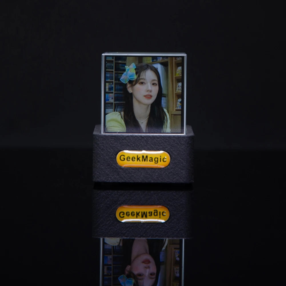 Crystal Cube Holographic Photo Display, Smart Weather Station & Digital Clock