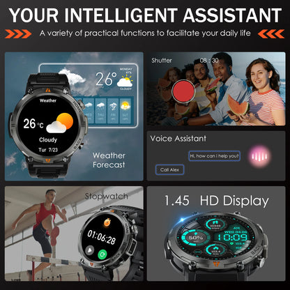 KE3 2025 New Bluetooth smartwatch With Flashlight