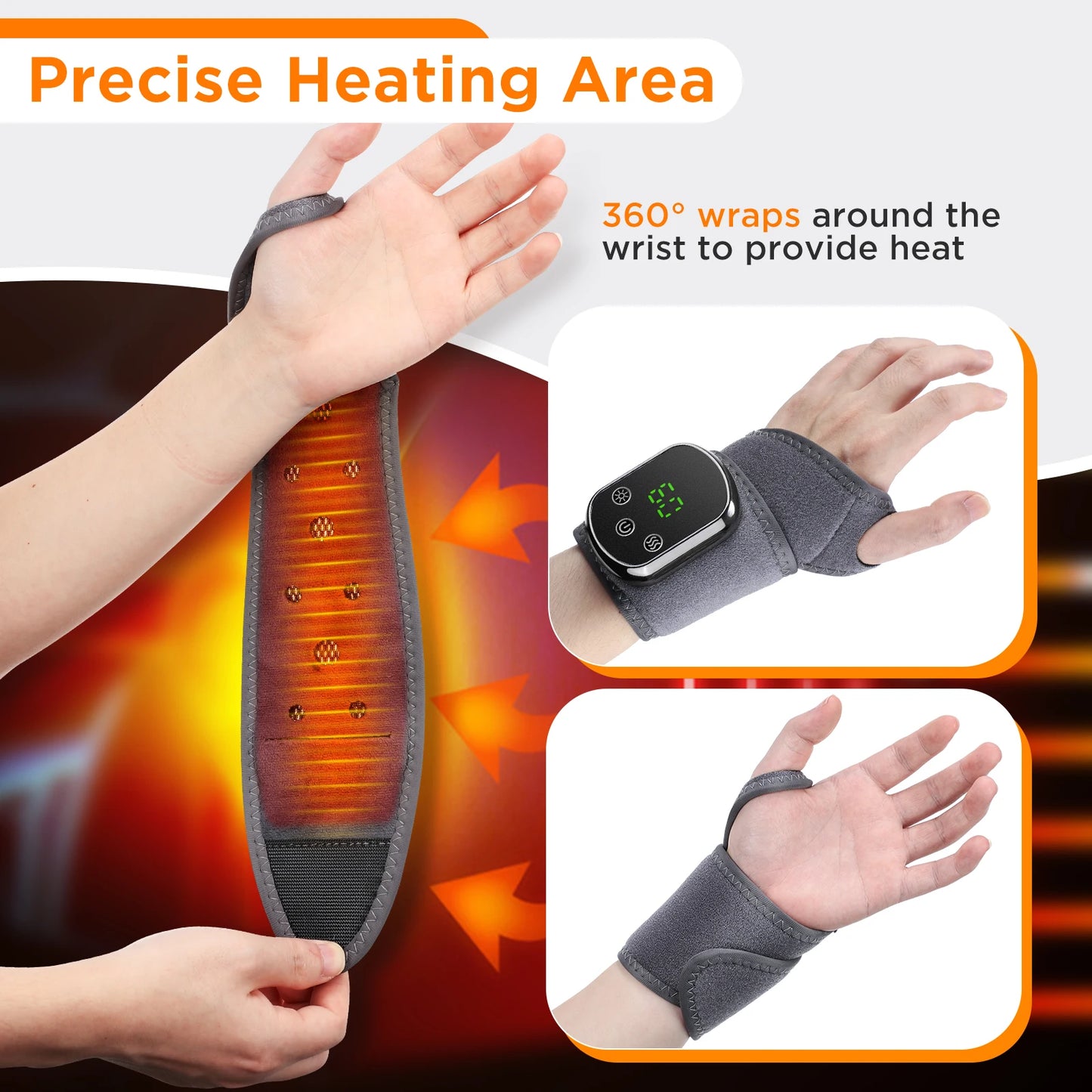Wrist/Hand Heated Vibrating Massager
