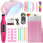 Professional Electric Nail Manicure Kit with UV Nail Dryer Lamp