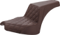 SADDLEMEN Step Up Seat - Front Lattice/Rear Smooth - Brown - Chief I21-04-172BR