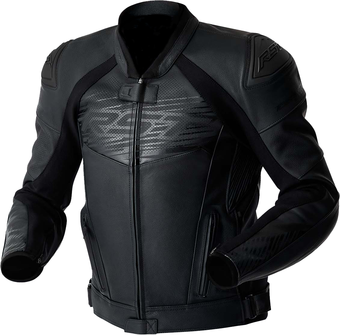 RST Tractech Evo D3o Jacket Black Leather 6x 556-3635056