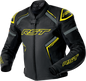 RST S1 D3o Leather Jacket Blk/Gry/Flo Yel Md 556-3605242