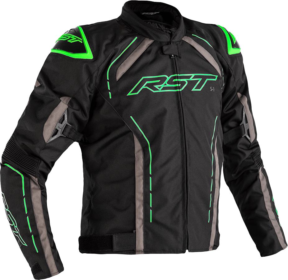 RST S1 Ce Jacket Blk/Gry/Neon Grn Textile Lg 556-2559144