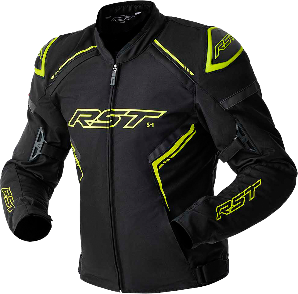 RST S1 D3o Textile Jacket Black/Grey/Flo Yel Md 556-3614242