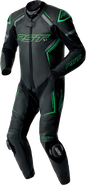 RST S1 D3o Suit Blk/Gry/Flo Grn Leather Lg 556-3604344