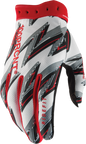 Ridefit Gloves White/Red 2x