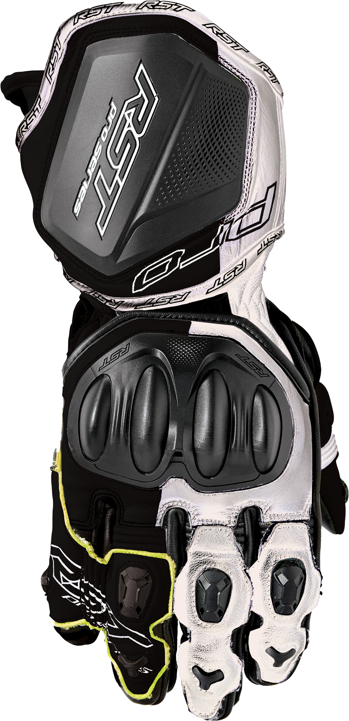 IN STOCK RST Pro Series Gp D3o Gloves Black/White Leather Lg 556-3715610