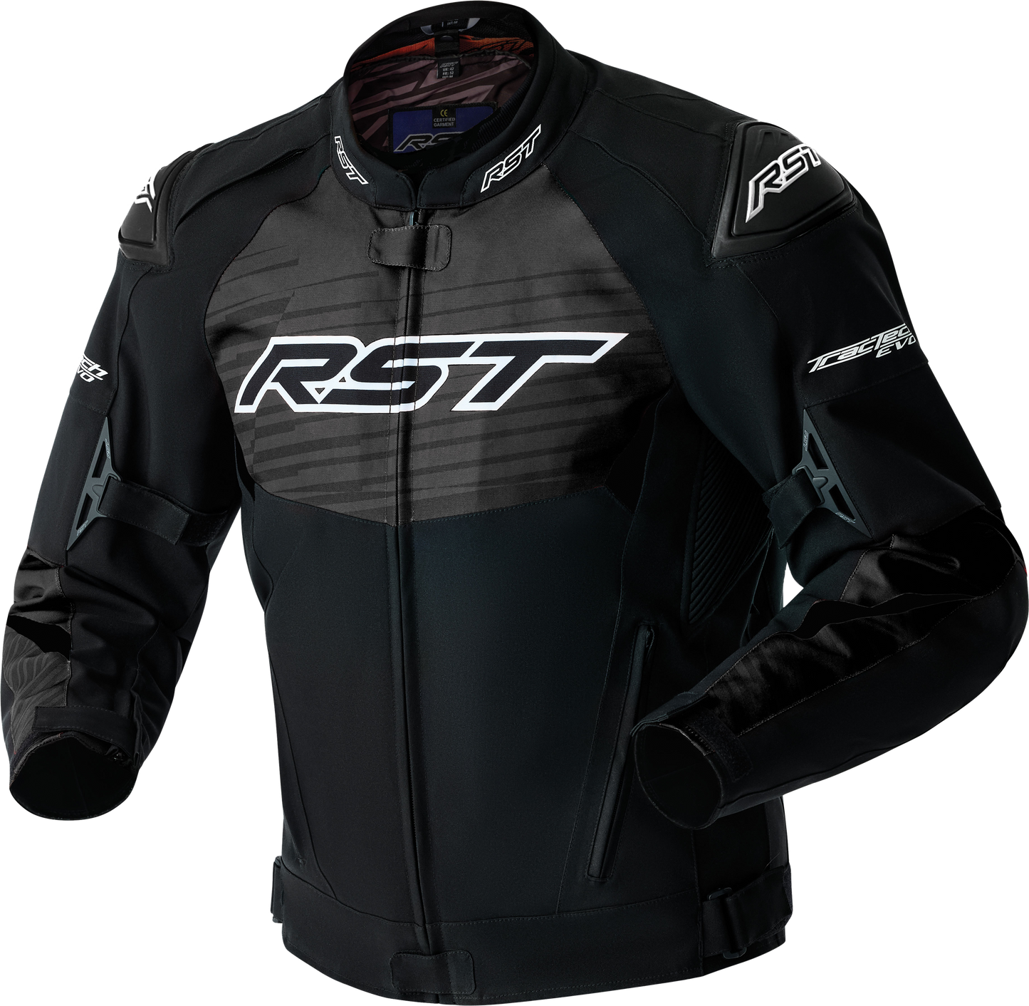 RST Tractech Evo D3o Jacket Black/White Textile Lg 556-3640144